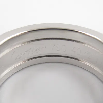 Pre-owned Cartier Silver White Gold (18k) Band Ring ()