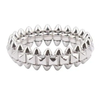 Pre-owned Cartier Silver White Gold (18k) Band Ring ()