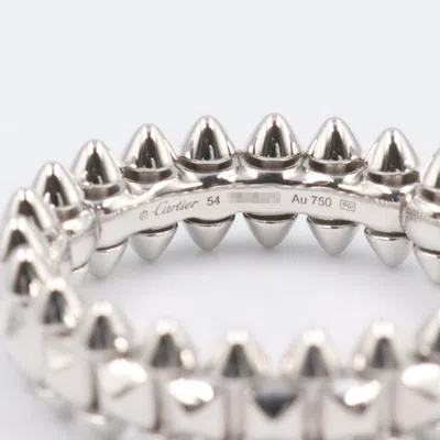 Pre-owned Cartier Silver White Gold (18k) Band Ring ()