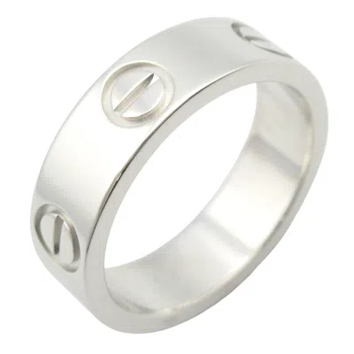 Pre-owned Cartier Silver White Gold (18k) Band Ring ()