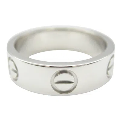 Pre-owned Cartier Silver White Gold (18k) Band Ring ()