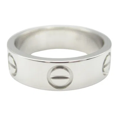 Pre-owned Cartier Silver White Gold (18k) Band Ring ()