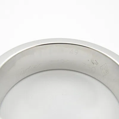 Pre-owned Cartier Silver White Gold (18k) Band Ring ()