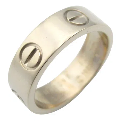 Pre-owned Cartier Silver White Gold (18k) Band Ring ()