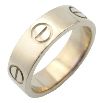 Pre-owned Cartier Silver White Gold (18k) Band Ring ()