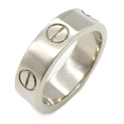 Pre-owned Cartier Silver White Gold (18k) Band Ring ()