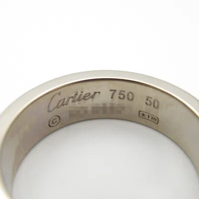 Pre-owned Cartier Silver White Gold (18k) Band Ring ()