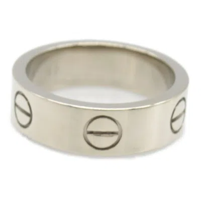 Pre-owned Cartier Silver White Gold (18k) Band Ring ()