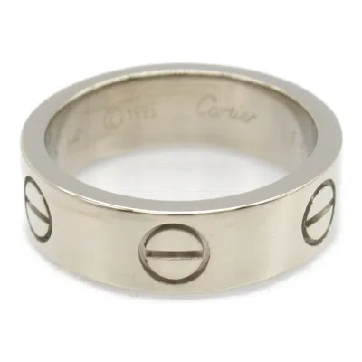 Pre-owned Cartier Silver White Gold (18k) Band Ring ()