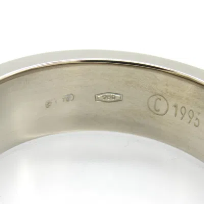 Pre-owned Cartier Silver White Gold (18k) Band Ring ()