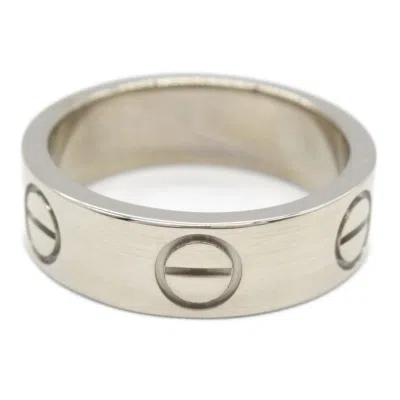 Pre-owned Cartier Silver White Gold (18k) Band Ring ()