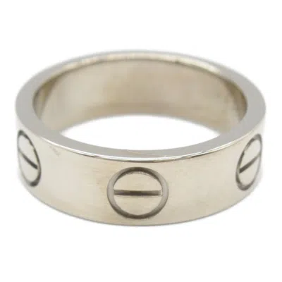 Pre-owned Cartier Silver White Gold (18k) Band Ring ()