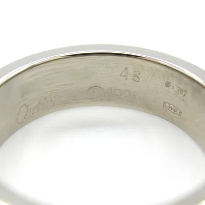 Pre-owned Cartier Silver White Gold (18k) Band Ring ()
