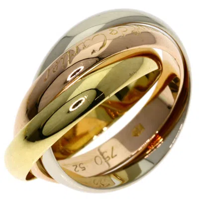 Pre-owned Cartier Trinity Pink White Yellow Band Ring () In Multi