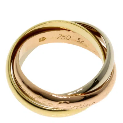 Pre-owned Cartier Trinity Pink White Yellow Band Ring () In Multi