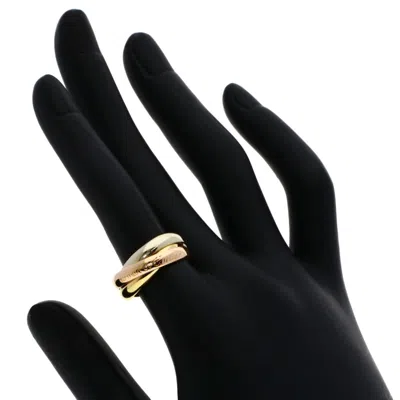 Pre-owned Cartier Trinity Pink White Yellow Band Ring () In Multi
