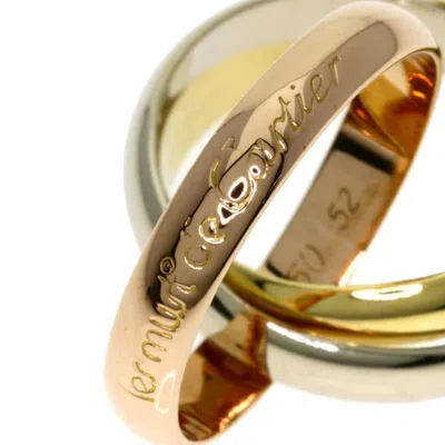 Pre-owned Cartier Trinity Pink White Yellow Band Ring () In Multi