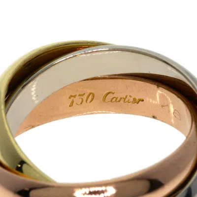 Pre-owned Cartier Trinity Pink White Yellow Band Ring () In Multi