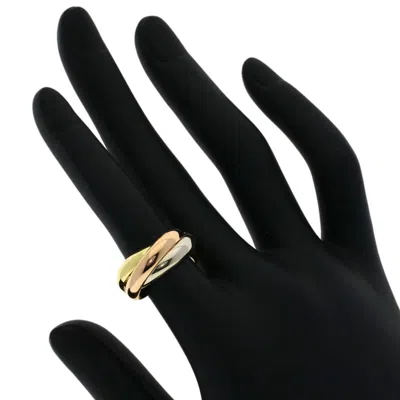 Pre-owned Cartier Trinity Pink White Yellow Band Ring () In Multi
