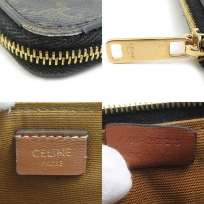Pre-owned Celine Black Coated Canvas Coin Purse/coin Case ()