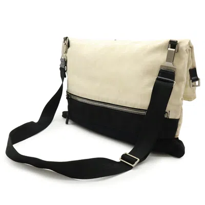 Pre-owned Chanel Black Ivory Nylon Shoulder Bag Tote Bag () In Multi
