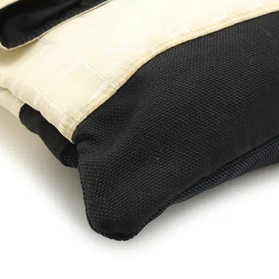 Pre-owned Chanel Black Ivory Nylon Shoulder Bag Tote Bag () In Multi