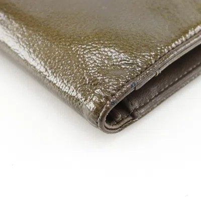 Pre-owned Chanel Bronze Patent Leather Coin Purse/coin Case () In Brown