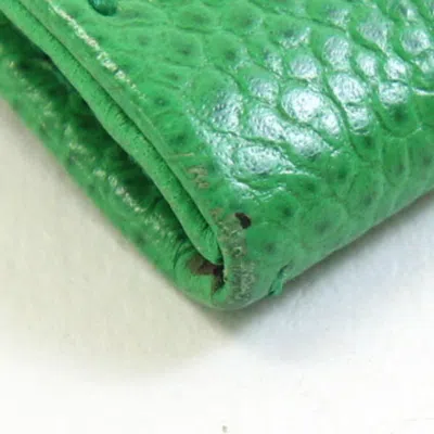 Pre-owned Chanel Green Grained Calfskin Wallet (bi-fold) ()