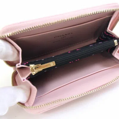 Pre-owned Chanel Light Pink Grained Calfskin Coin Purse/coin Case ()