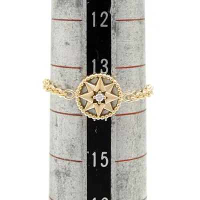 Pre-owned Dior Christian  Gold White Yellow Gold (18k) Band Ring () In Multi