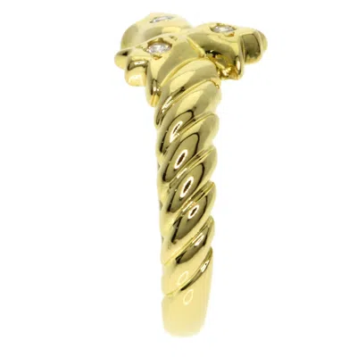 Pre-owned Dior Christian  Yellow Band Ring ()