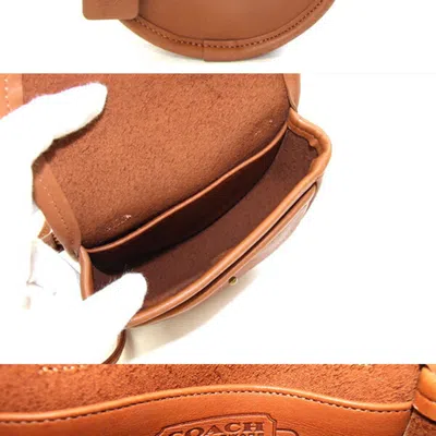 Pre-owned Coach Brown Leather Pochette Shoulder Bag ()