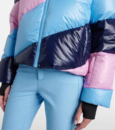 Perfect Moment Mojo Striped Down Ski Jacket In Multi