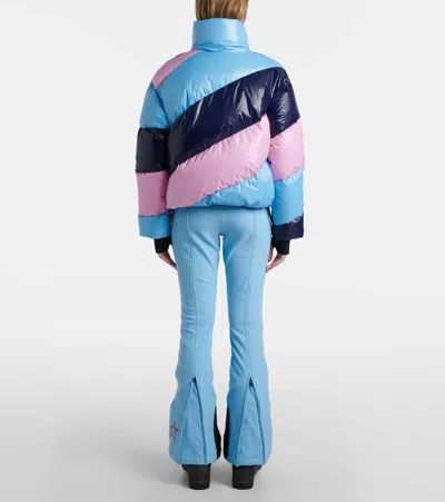 Perfect Moment Mojo Striped Down Ski Jacket In Multi