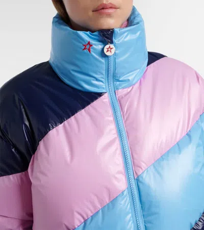 Perfect Moment Mojo Striped Down Ski Jacket In Multi