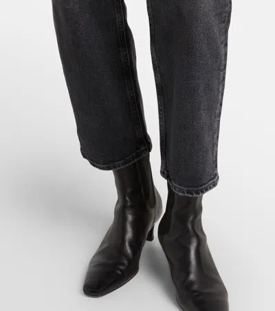 Agolde 90's Pinch Waist High Rise Straight Jeans In Radius In Gray