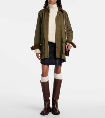 Jimmy Choo Tamsin Wool And Leather Knee-high Boots In Brown