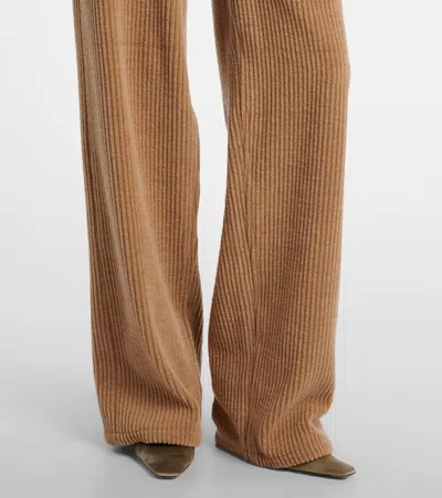 The Row Clair High-rise Corduroy Straight Pants In Sand