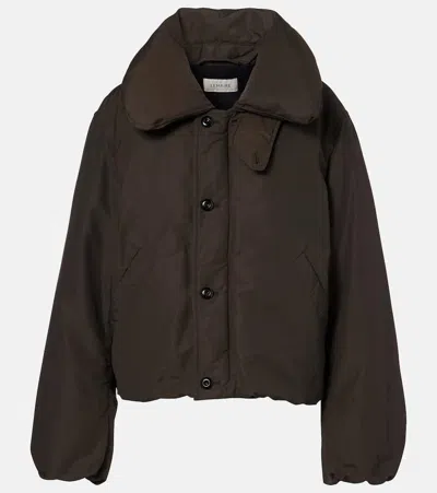 Lemaire Women Brown Water-repellent Puffer Blouson In Brown