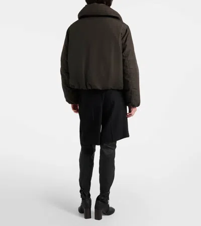 Lemaire Women Brown Water-repellent Puffer Blouson In Brown