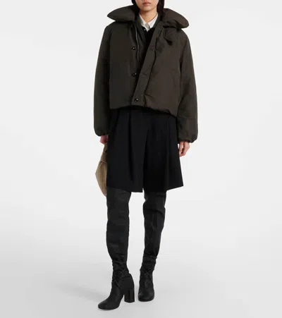 Lemaire Women Brown Water-repellent Puffer Blouson In Brown
