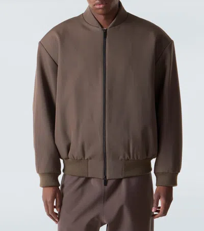 Fear Of God Wool And Cotton Blouson In Brown
