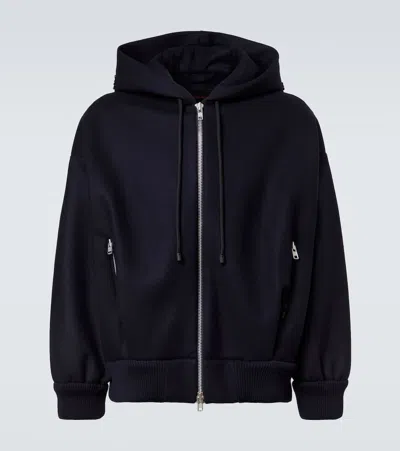 Simone Rocha Embellished Wool-blend Hoodie In Black