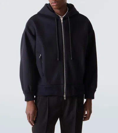 Simone Rocha Embellished Wool-blend Hoodie In Black