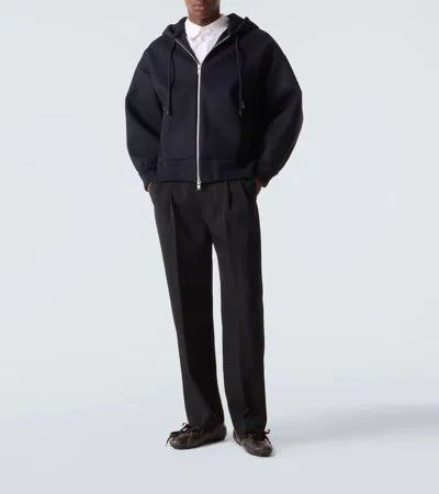 Simone Rocha Embellished Wool-blend Hoodie In Black