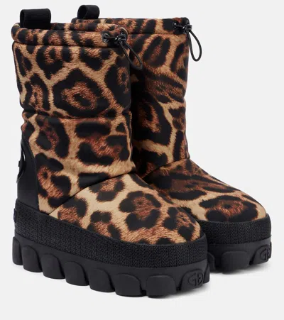 Goldbergh Snowy Leopard-print Snow Boots In Animal Print
