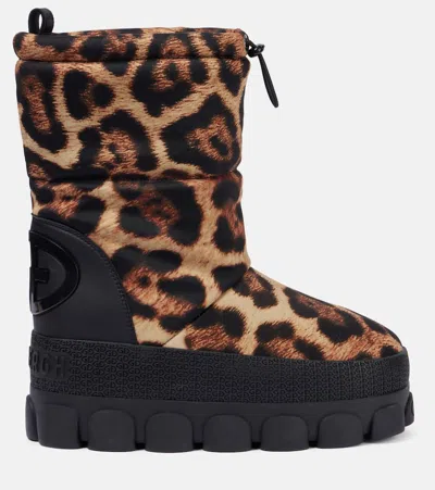 Goldbergh Snowy Leopard-print Snow Boots In Animal Print
