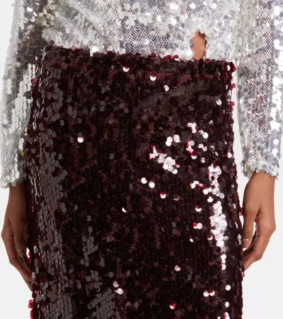 Christopher Esber Opaline Sequined Midi Skirt In Multi