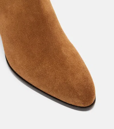 Isabel Marant Miniky Button Suede Ankle Boots In Brown