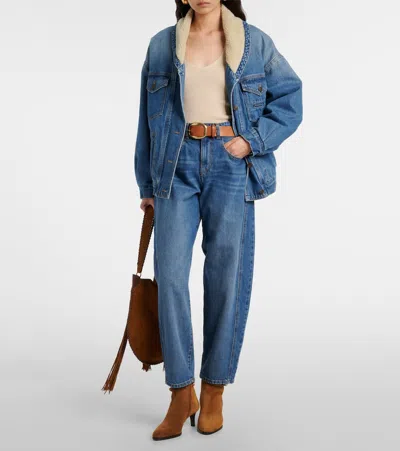 Isabel Marant Miniky Button Suede Ankle Boots In Brown